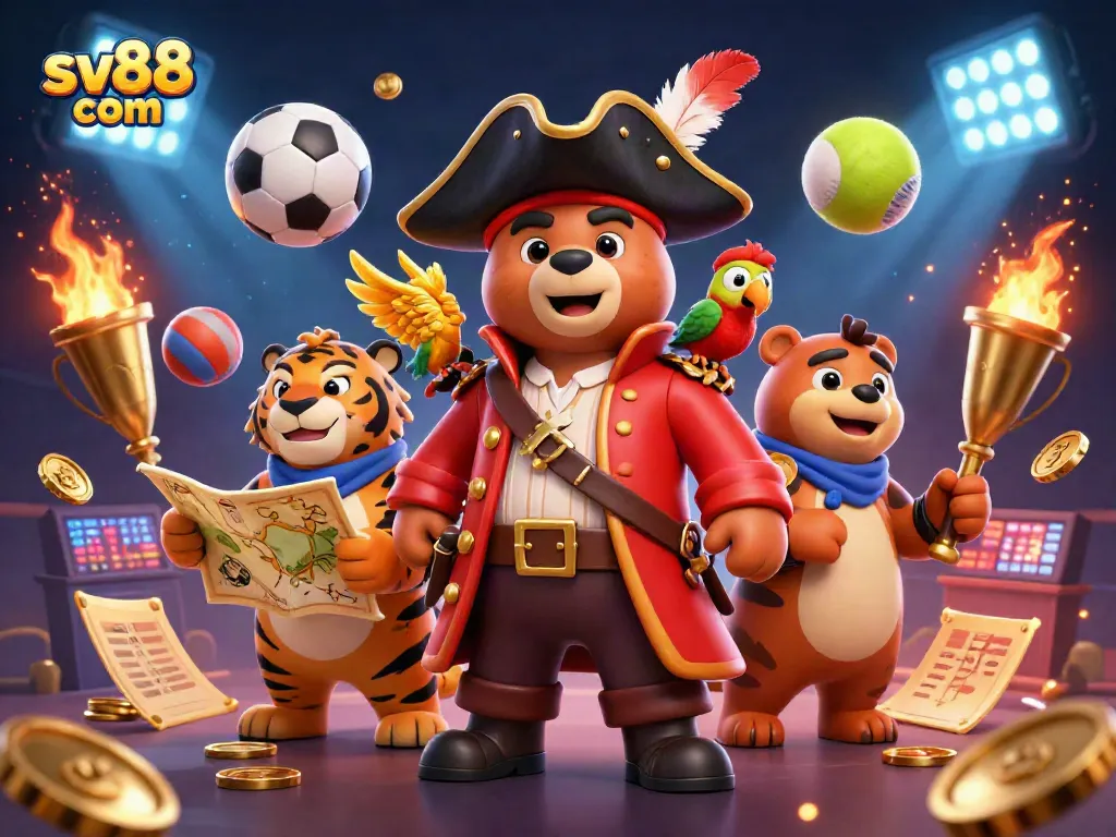 Experience thrilling gameplay with sv88 com, featuring a dynamic casino scene with vibrant characters and elements.
