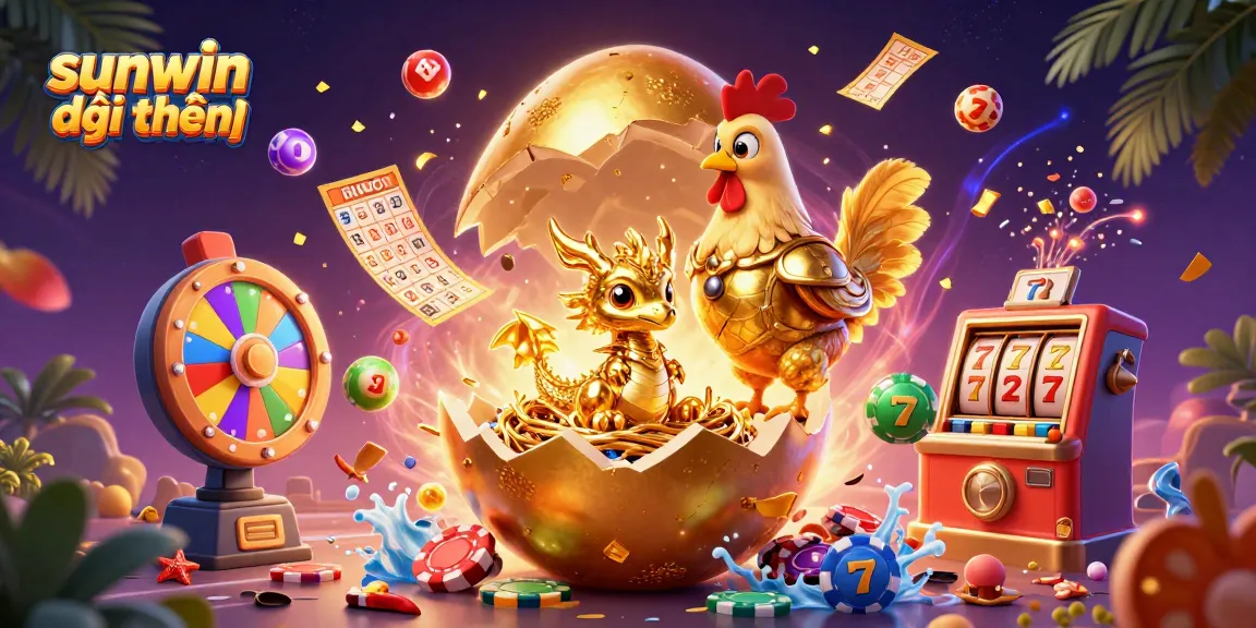 Experience sunwin đổi thưởng with an exciting scene featuring a gold dragon and vibrant casino elements.